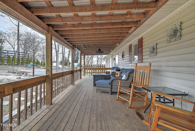 view of wooden deck