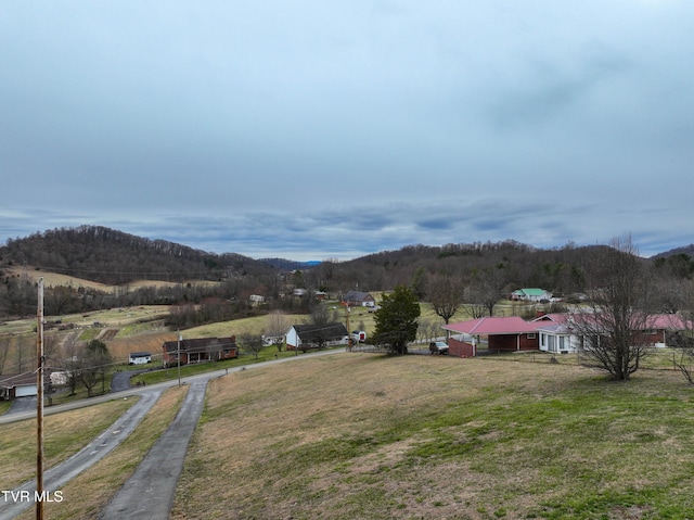 property view of mountains with a rural view