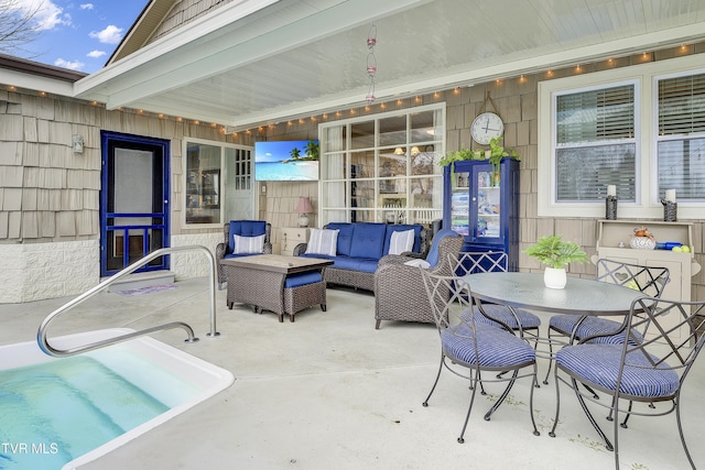 view of patio featuring outdoor lounge area