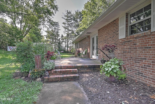 view of yard with a patio area