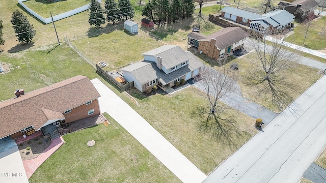 drone / aerial view with a residential view