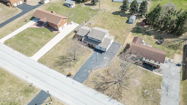 aerial view featuring a residential view