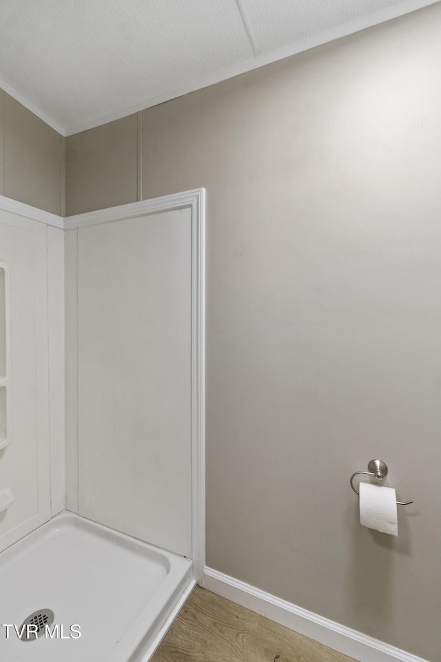 bathroom featuring baseboards and wood finished floors