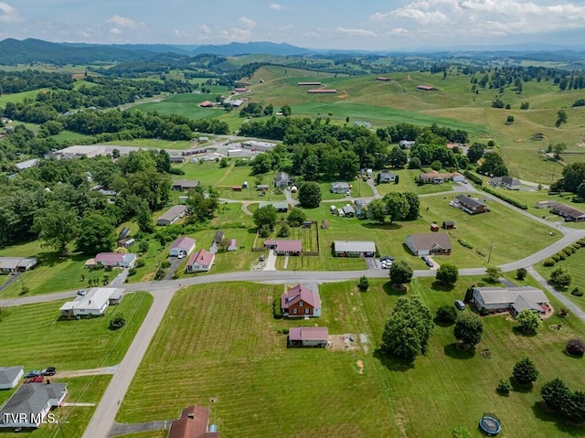 204 Highland Ave, Glade Spring, VA 24340 - aerial overview of property's location featuring rural landscape and a mountainous background