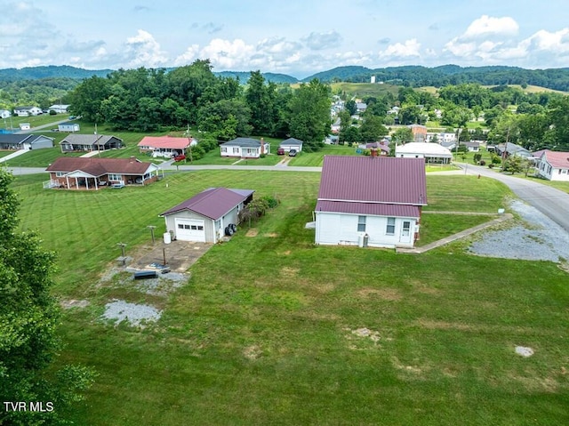 204 Highland Ave, Glade Spring, VA 24340 - aerial view of residential area featuring a mountain backdrop