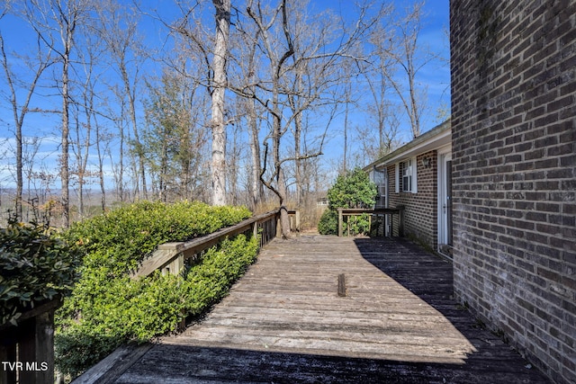 view of wooden deck