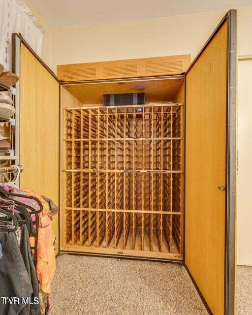 wine cellar with carpet