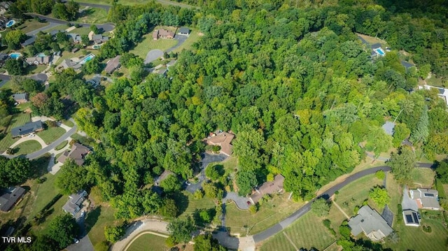 bird's eye view with a residential view