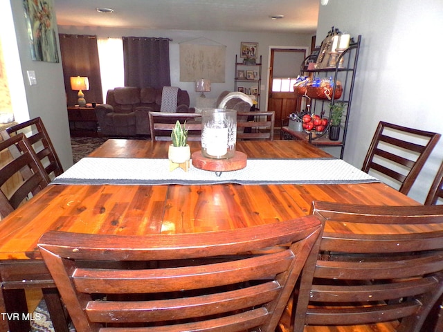 dining space with a wealth of natural light