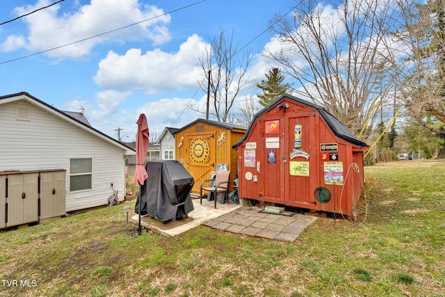 view of shed