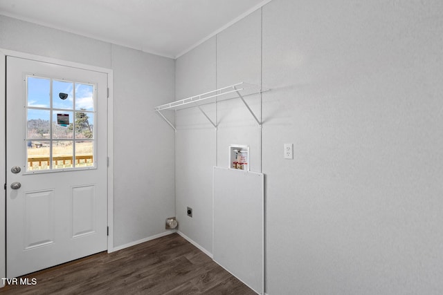 475 Piney Grove Rd, Greeneville, TN 37743 - laundry room with dark wood finished floors, laundry area, hookup for a washing machine, and hookup for an electric dryer