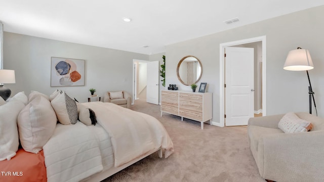 1807 Fox Meadows Cir, Bluff City, TN 37618 - bedroom with light colored carpet and recessed lighting