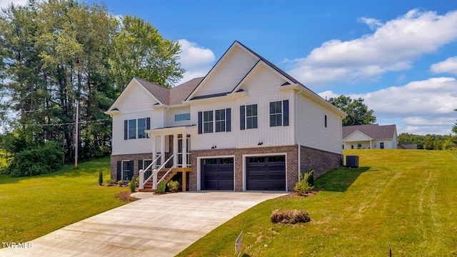 1110 Miller Dr, Jonesborough, TN 37659 - view of front of house with brick siding, an attached garage, driveway, and a front yard