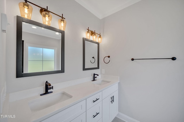 1110 Miller Dr, Jonesborough, TN 37659 - full bathroom featuring double vanity and baseboards
