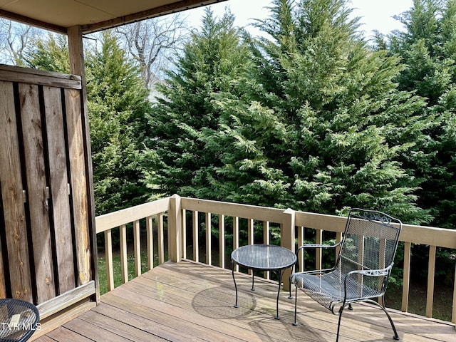 view of wooden terrace