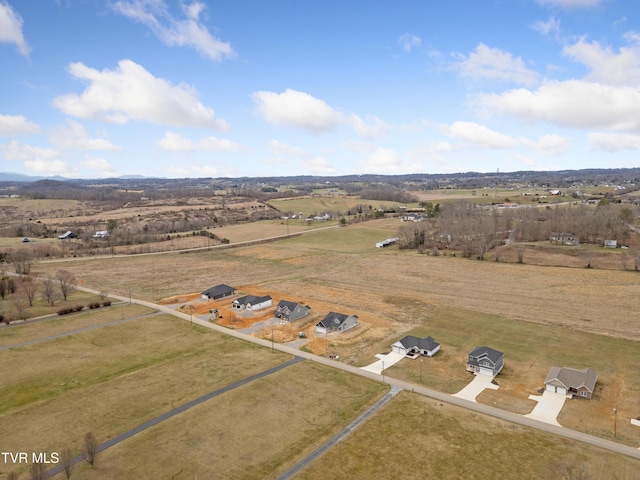 bird's eye view featuring a rural view