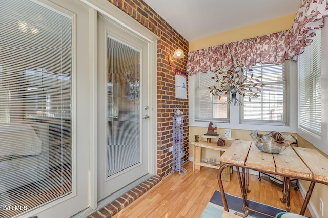 view of sunroom