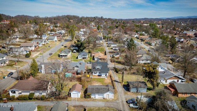 aerial view with a residential view