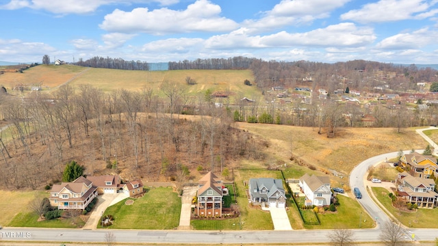 aerial view featuring a residential view