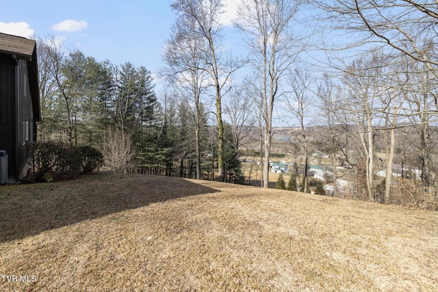 view of yard featuring cooling unit