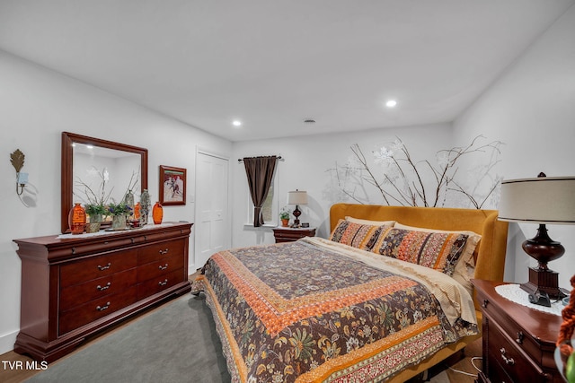 2256 Boones Creek Rd, Johnson City, TN 37615 - bedroom with dark colored carpet and recessed lighting