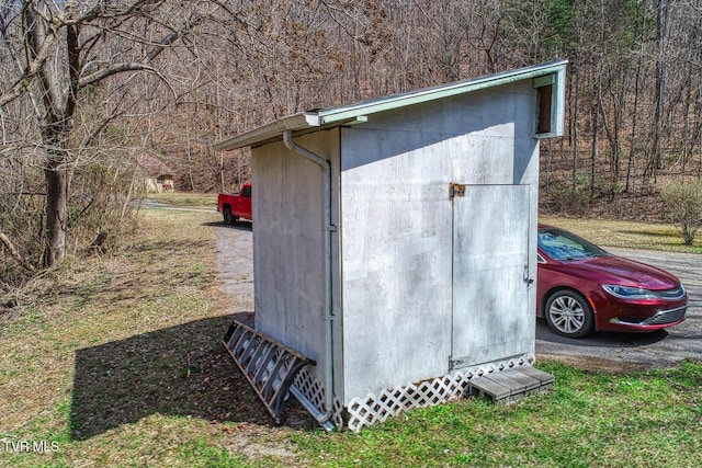 view of shed