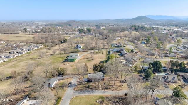 drone / aerial view with a mountain view