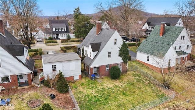 drone / aerial view with a residential view