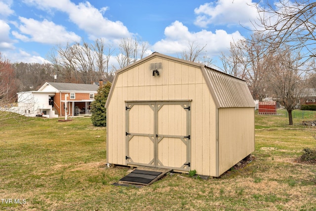 view of shed