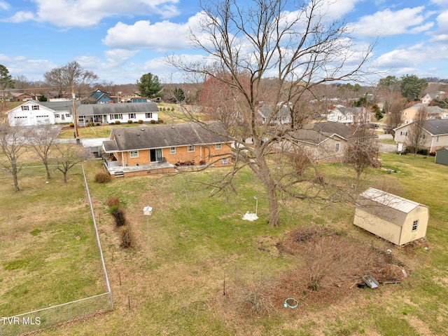 drone / aerial view featuring a residential view