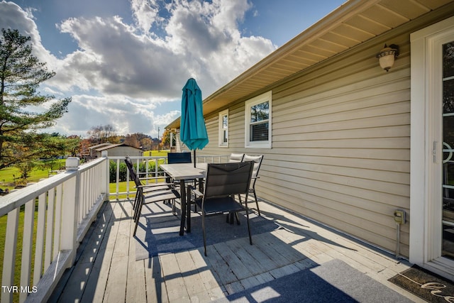 view of patio / terrace featuring outdoor dining area