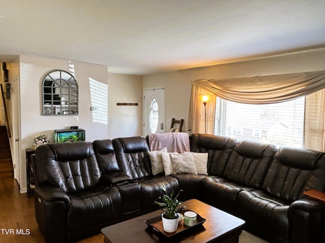 living room featuring wood finished floors