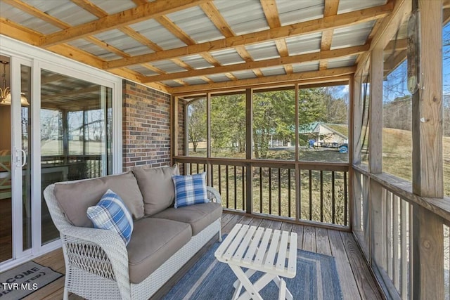 view of sunroom