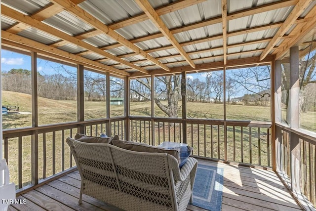 view of sunroom