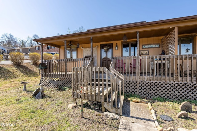 view of front of house with a porch