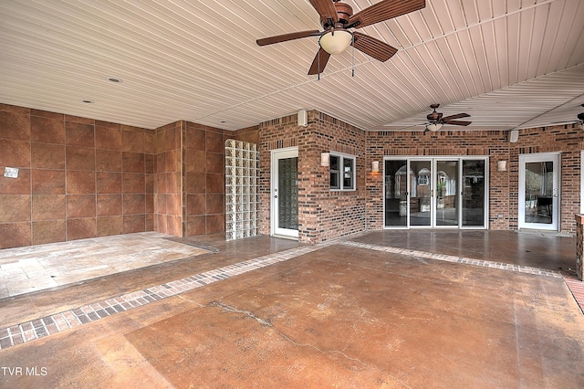 view of patio / terrace featuring ceiling fan