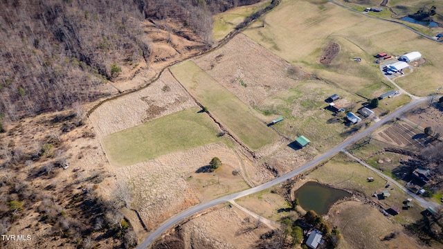 aerial view featuring a rural view