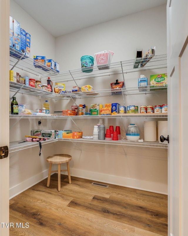 pantry with visible vents