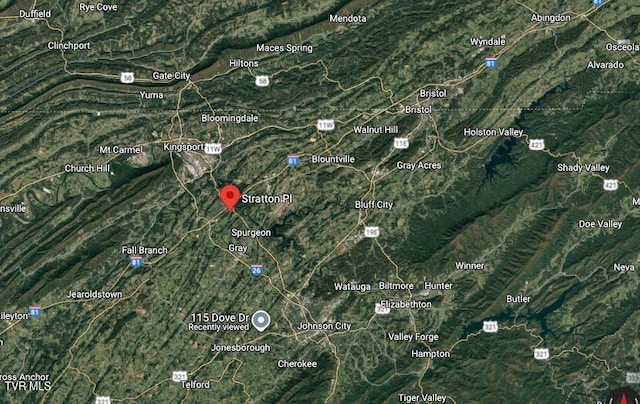 129 Stratton Pl, Kingsport, TN 37663 - map of property location