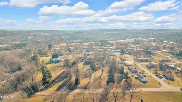 aerial view featuring a mountain view