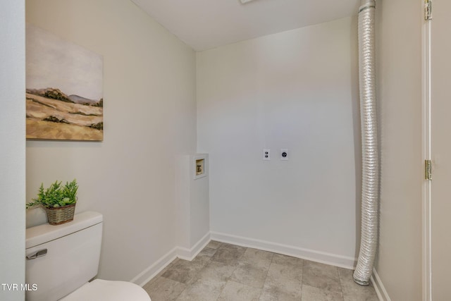 washroom with washer hookup, laundry area, baseboards, and hookup for an electric dryer