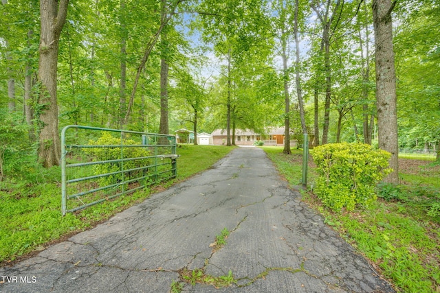 631 Bowmantown Rd, Telford, TN 37690 - view of asphalt driveway featuring a gate and a gated entry