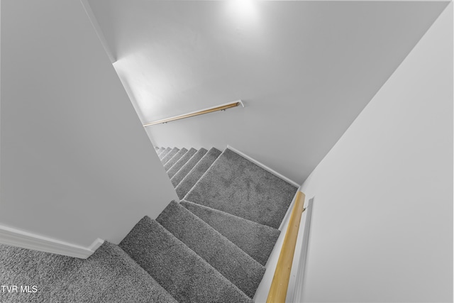 staircase with baseboards