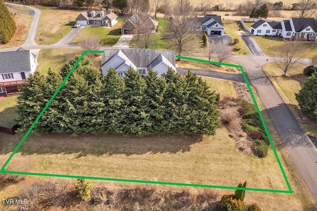 bird's eye view featuring a residential view