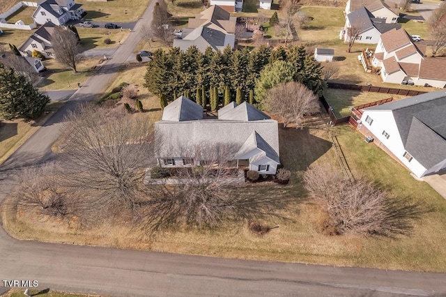 aerial view with a residential view