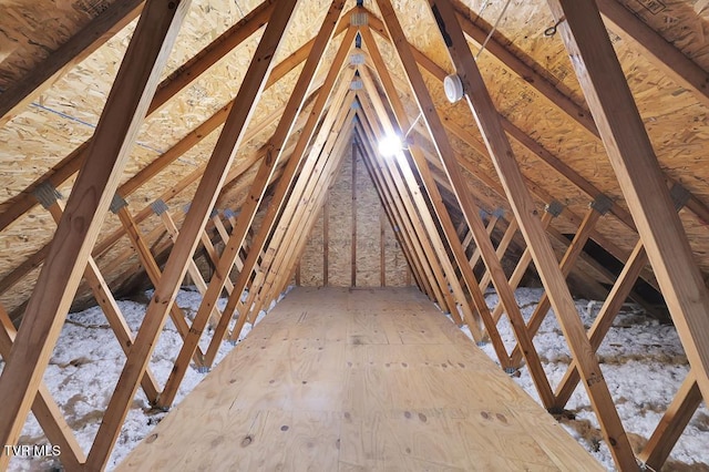 view of attic