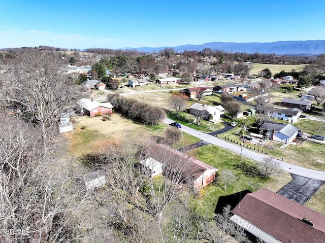 bird's eye view with a mountain view and a residential view