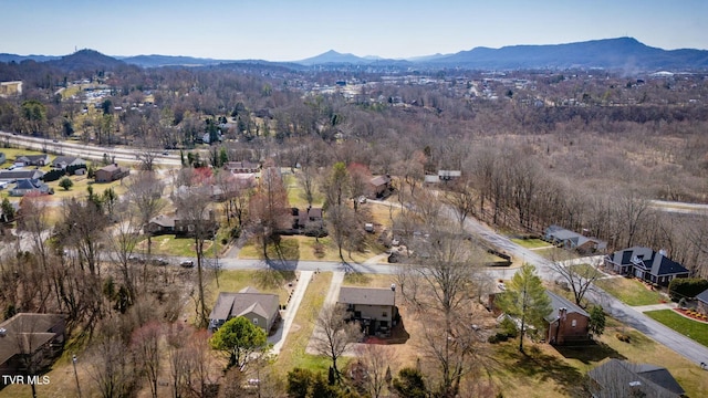 aerial view featuring a mountain view