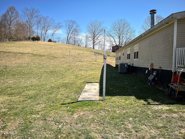 view of yard with cooling unit