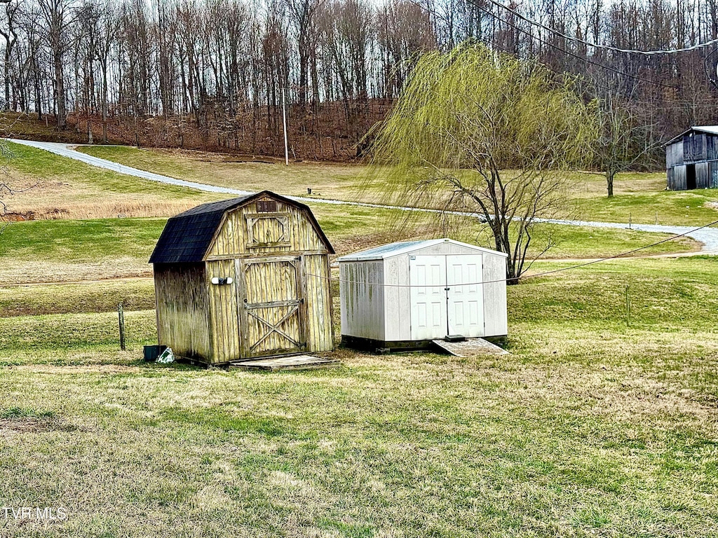 view of shed